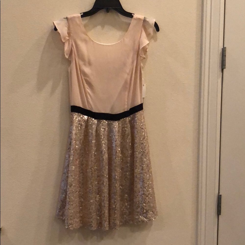 🍾 Champagne sequin holiday dress